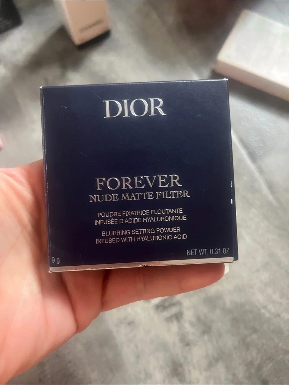 Dior Forever Nude Matte Filter Setting Powder - Navy & Silver Box